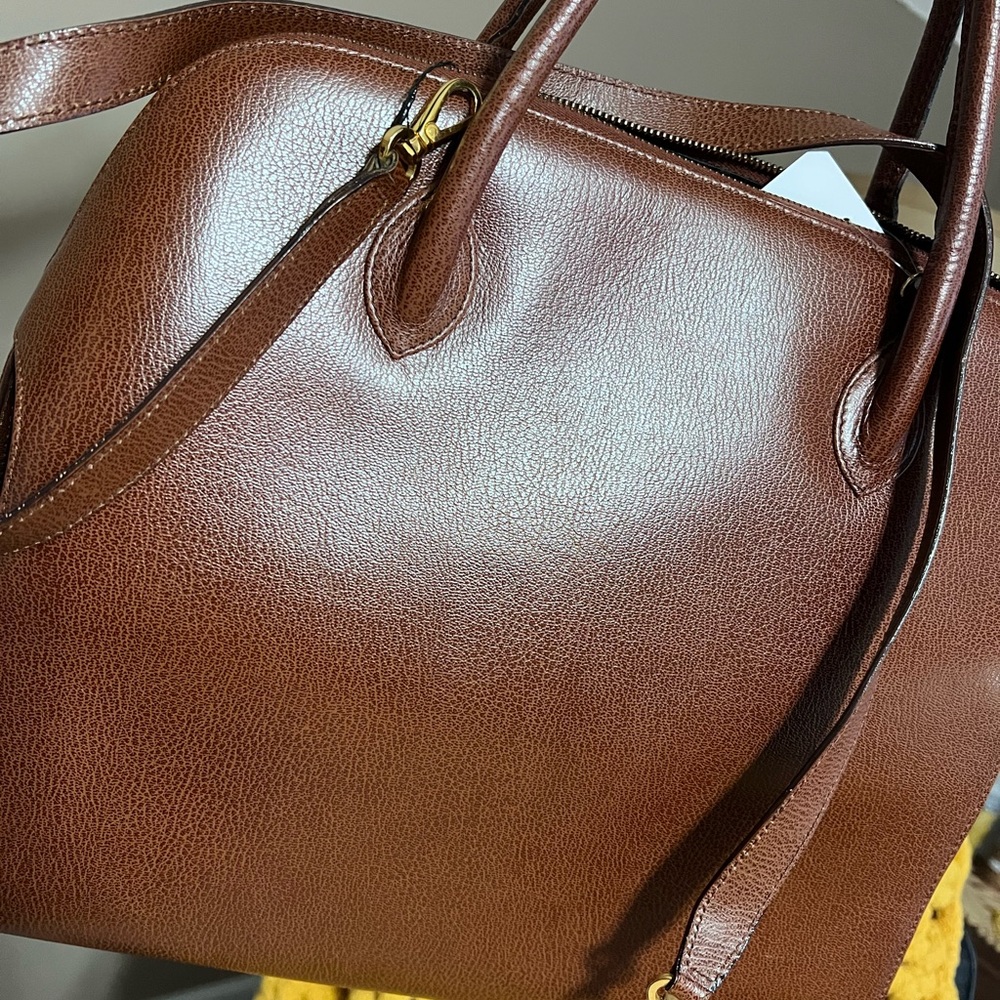 Salvatore Ferragamo Rich Brown Satchel/ Handbag/ Crossed-body - Picture 8 of 14